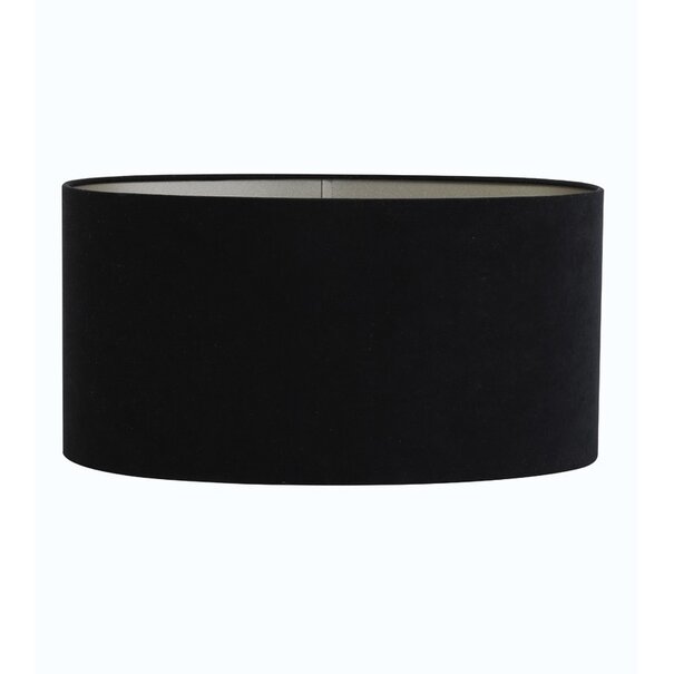 Light en Living Lampenkap ovaal recht VELOURS zwart-taupe - diverse maten