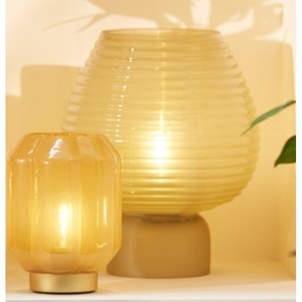 Light en Living Tafellamp LED Ø22x27 cm ALENNA glas groen grijs