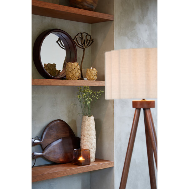 Light en Living Ornament op voet 22x6x36 cm PAPAVERU antique brons