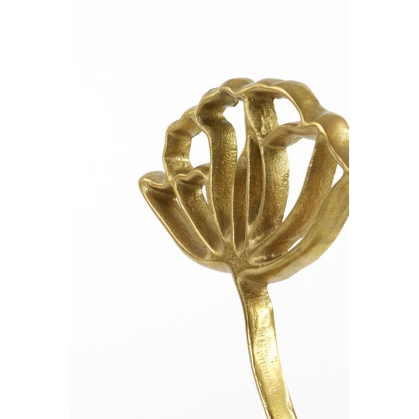 Light en Living Ornament op voet 22x6x36 cm PAPAVERU mat goud
