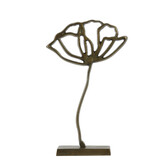 Ornament op voet 28x8,5x45 cm PAPAVERU antique brons