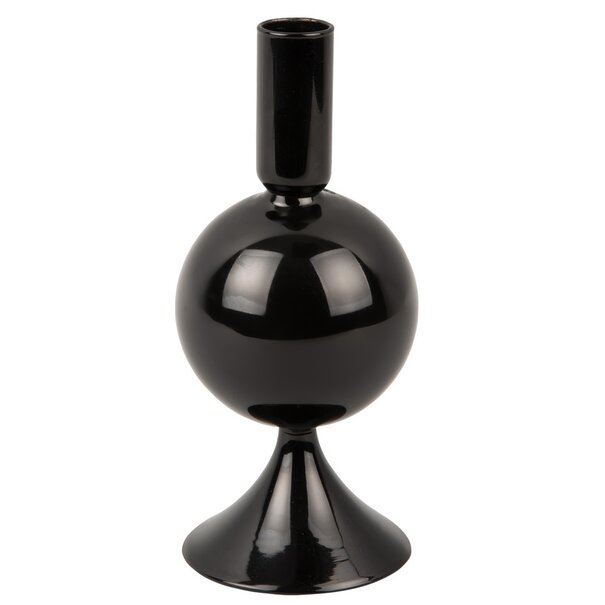 Present Time Kandelaar Sparkle Ball zwart - Stijlvolle Glazen Kaarshouder