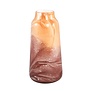 Vaas Evodie oranje met rode marmeren effect M