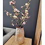 Vaas Xamery rood dik glas vase bubble waves L