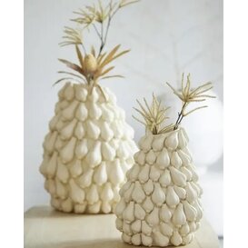 Vaas deco GARLIC crème - 42x39x47 cm