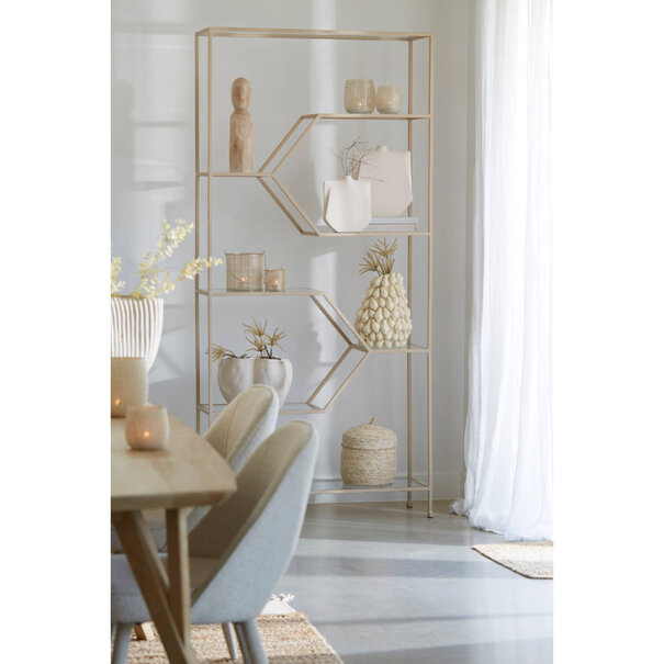Light & Living Vaas deco GARLIC crème - 2 maten