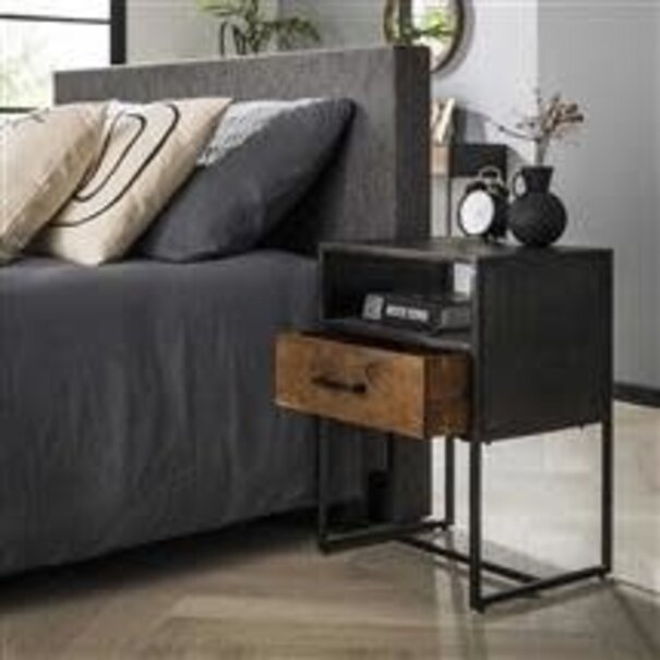 WoonStijl Nachtkastje Blend met 1 lade - Industrieel Design