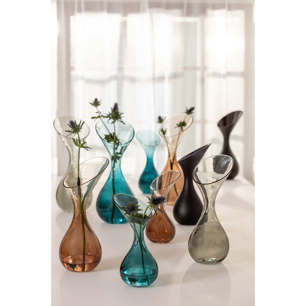 Light & Living Vaas deco Herley glas grijs groen - 3 maten