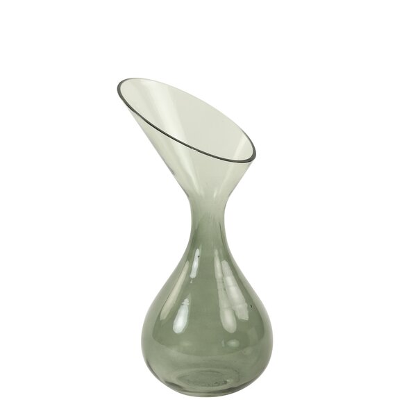 Light en Living Vaas deco Herley glas grijs groen - 2 maten