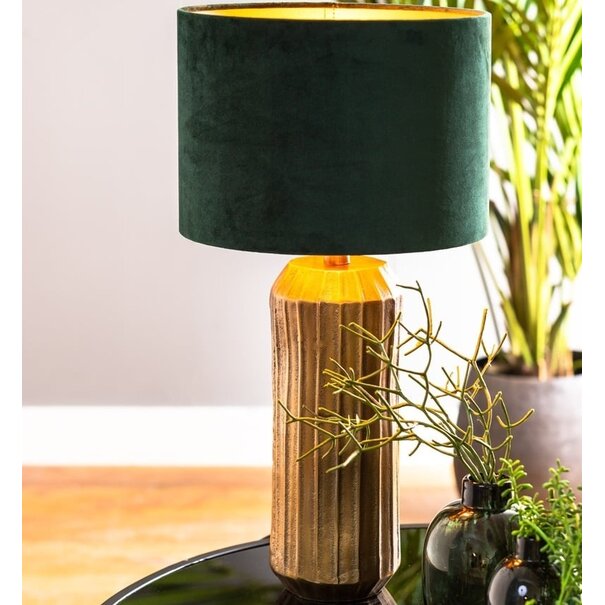 Light en Living Kap cilinder VELOURS dutch green - Diverse maten
