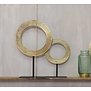 Ornament op voet Ø35x56 cm WAIWO ruw antiek brons-mat zwart