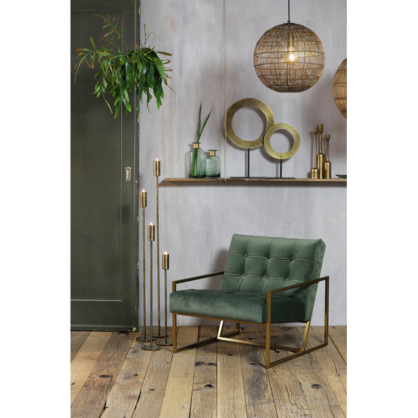 Light & Living Ornament op voet Ø35x56 cm WAIWO ruw antiek brons-mat zwart