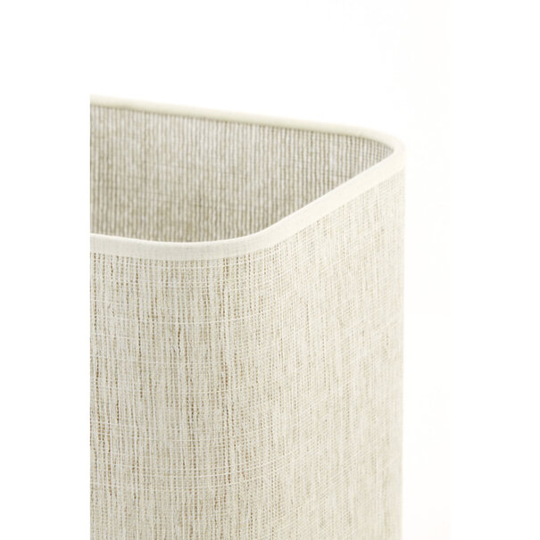 Light en Living Lampenkap vierkant rond hoog 20-20-26 cm BRESKA parel wit