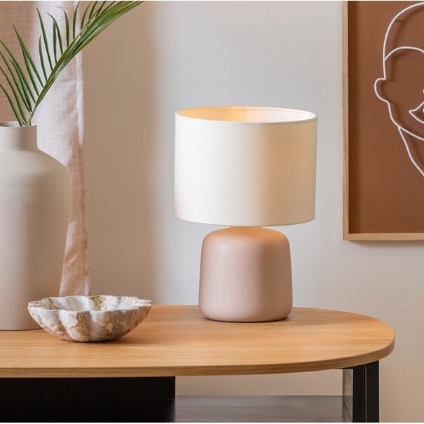 Leitmotiv Tafellamp Alma Straight zand bruin