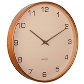 Wandklok Acento zand bruin