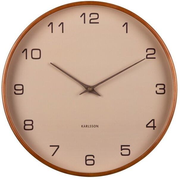 Karlsson Wandklok Acento zand bruin