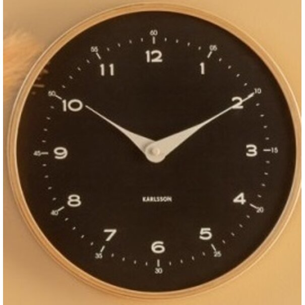 Karlsson Wandklok Osado Dome zwart