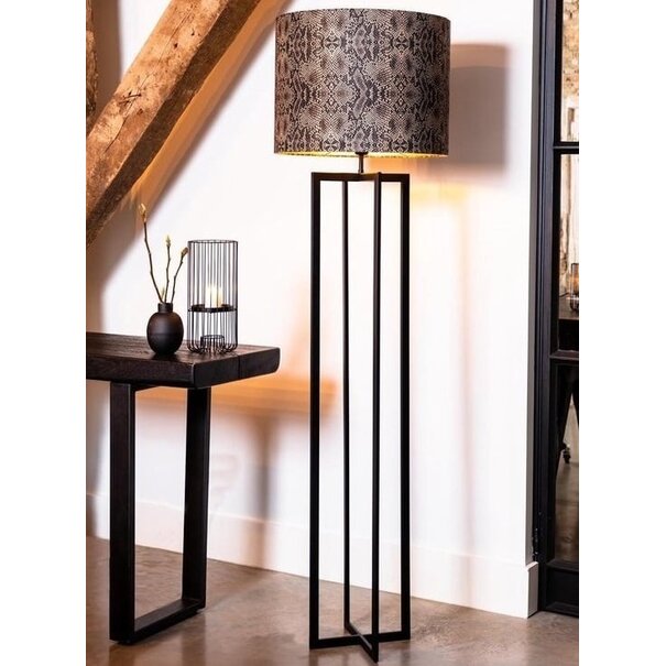 Light en Living Vloerlamp MACE Mat Zwart 30x30x140 cm van Light & Living