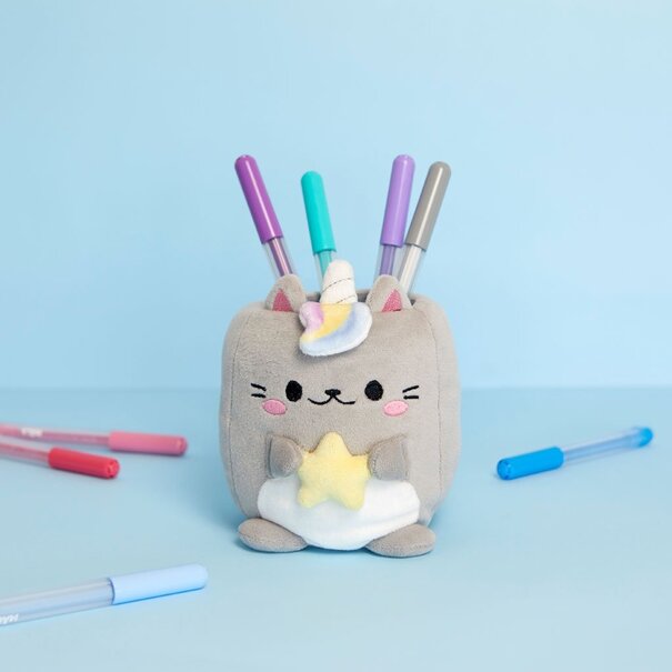 Balvi Pennenbakje Fluffy Kawaii Starry Grijs