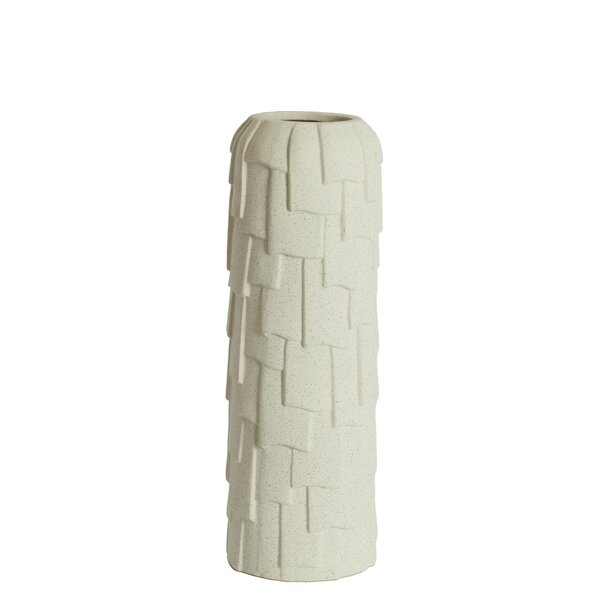 Light en Living Vaas deco Ø14,5x42 cm LEIMA keramiek  mat crème