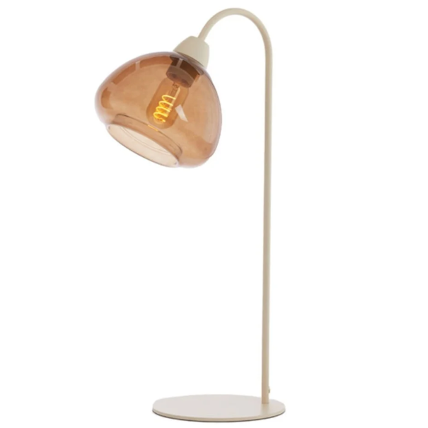 Light en Living Tafellamp 31,5x20x61 cm BISHO glas bruin+zand
