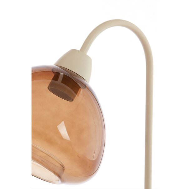 Light en Living Tafellamp 31,5x20x61 cm BISHO glas bruin+zand