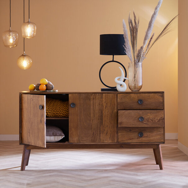 Light en Living Lampvoet LIVA mat zwart - Diverse afmetingen