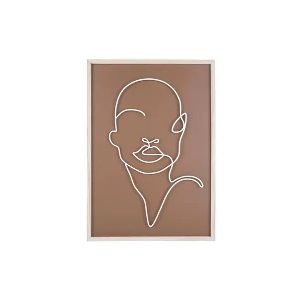 Present Time Schilderij Art Line Drawing groot