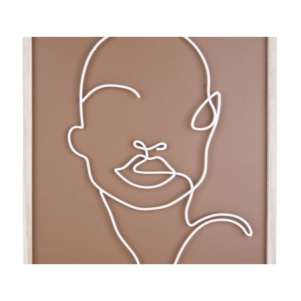 Present Time Schilderij Art Line Drawing groot