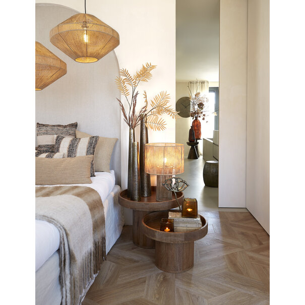 Light en Living Vaas Ø9x52 cm IKONGA ruw antiek brons