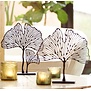 Ornament op voet 36x10x48 cm LEAF mat zwart