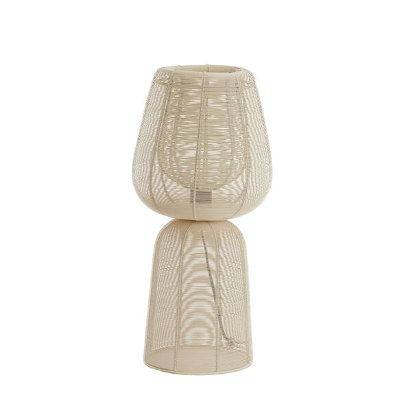 Light en Living Tafellamp Ø24x54 cm ABOSO crème