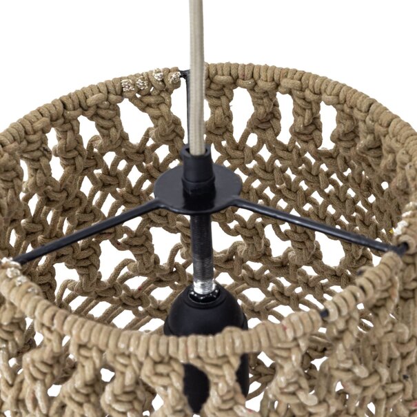 PTMD Hanglamp Milley Green cotton macrame