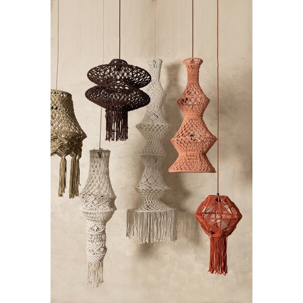 PTMD Hanglamp Milley Green cotton macrame