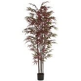 Ornament in pot 70x60x180 cm BAMBOO naturel+groen/rood