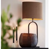 Kap ovaal recht smal 38x17,5x28 cm VELOURS chocolade bruin