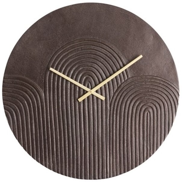Light en Living Klok Ø58 cm GWENNA bruin