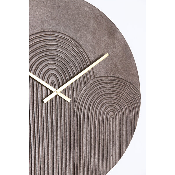 Light en Living Klok Ø58 cm GWENNA bruin