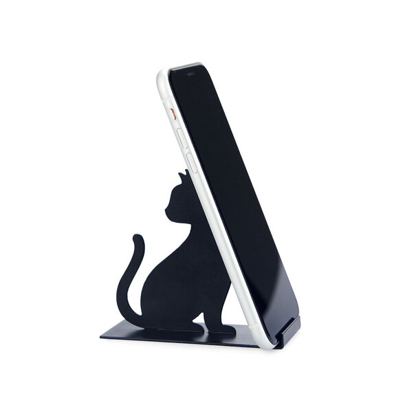 Balvi Telefoonhouder Feline zwart metaal