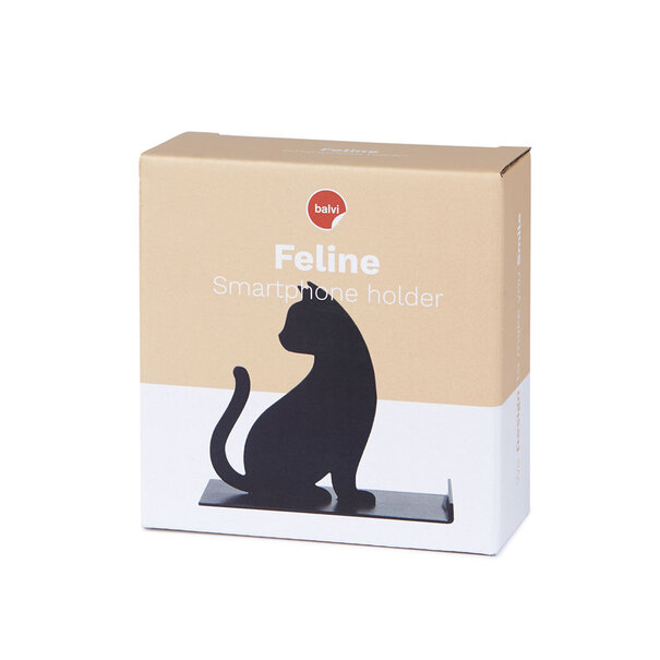 Balvi Telefoonhouder Feline zwart metaal
