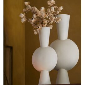 Vaas deco 31x20x60 cm KAVANDU  crème