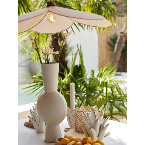 Light en Living Vaas deco 31x20x60 cm KAVANDU licht  crème