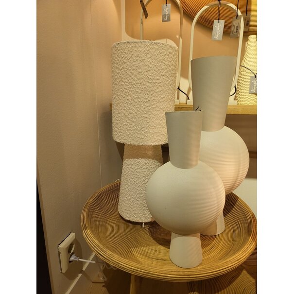 Light en Living Vaas deco 31x20x60 cm KAVANDU licht  crème