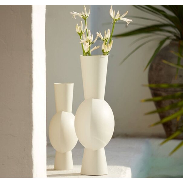 Light en Living Vaas deco 31x20x60 cm KAVANDU licht  crème