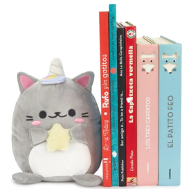 Boekensteun Kawaii Starry grijs