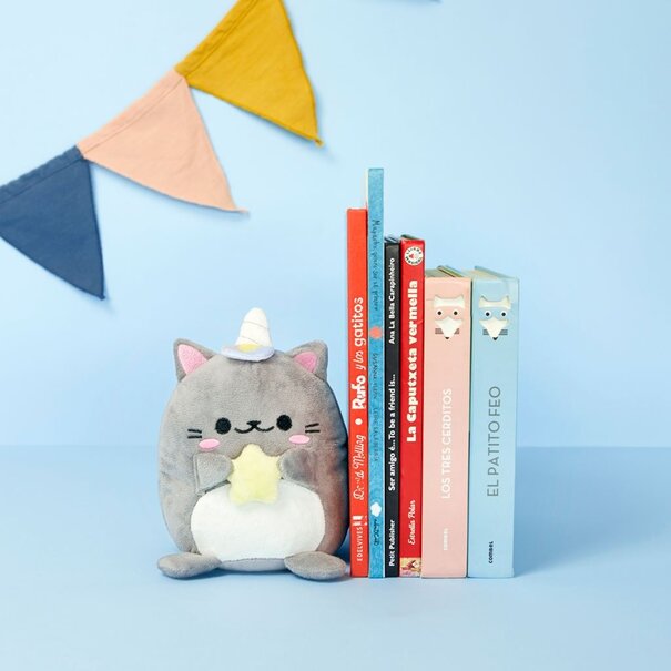 Balvi Boekensteun Kawaii Starry grijs