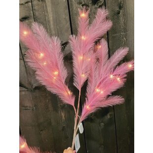Ornament LED 110 cm FEATHER rood / roze
