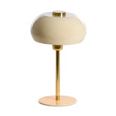 Tafellamp Ø22x34 cm SURIN glans lichtgrijs+goud