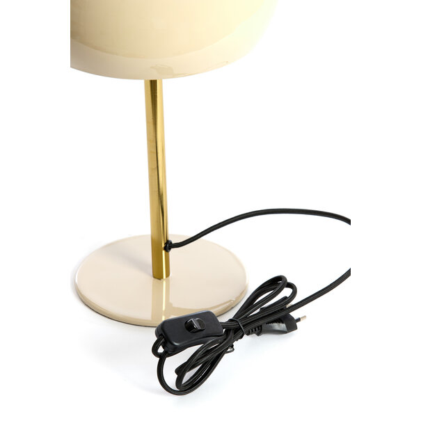 Light en Living Tafellamp Ø22x34 cm SURIN glans lichtgrijs+goud