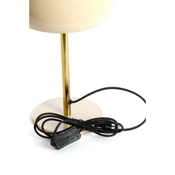 Light en Living Tafellamp Ø22x34 cm SURIN glans lichtgrijs+goud